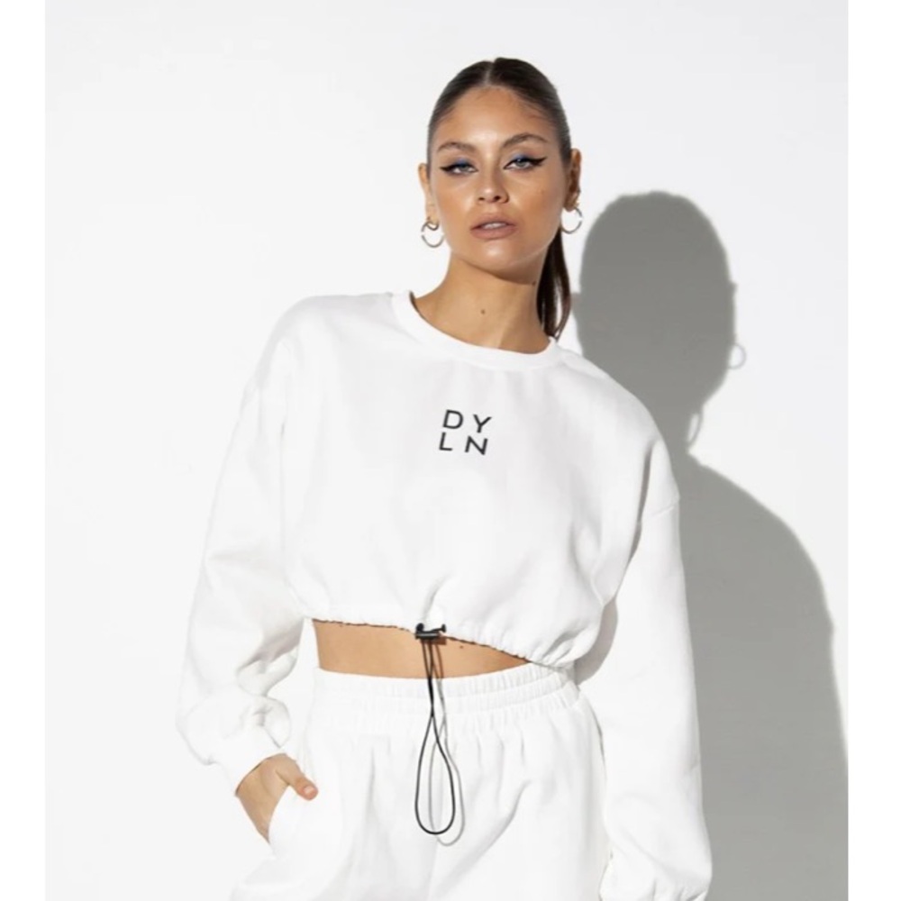 White Ollie cropped sweater by.DYLN, M